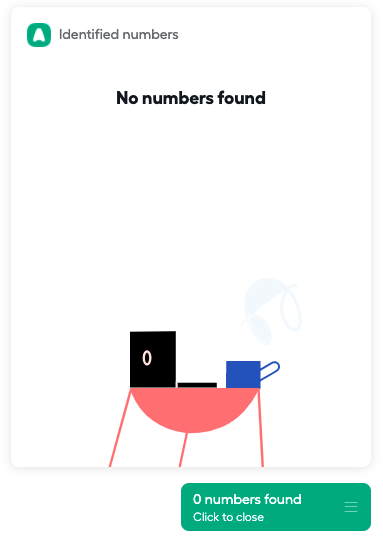 Image showing identified numbers extension
