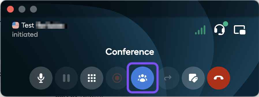 image showing the participants button during a conference call