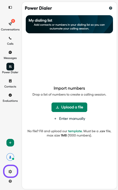 Image showing settings button